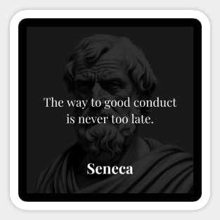 Seneca's Wisdom: The Timely Journey to Virtuous Living Sticker